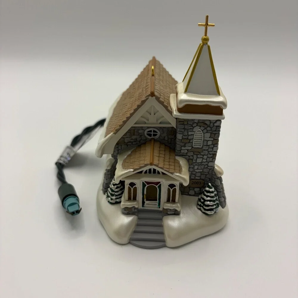 Hallmark Keepsake 2003 The Church in the Woods Ornament QX7429 Lighted Magic